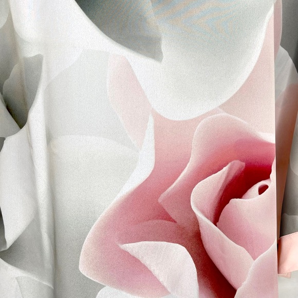 Ted Baker Lizeey Porcelain Rose Print Layered Jersey Sheath Dress Size 4 - Picture 6 of 6